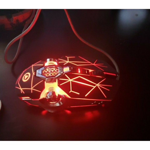 Gaming Mouse Wired Silent Mouse Multiple Colored LED Backlight Light Up 1600DPI - Picture 8 of 12